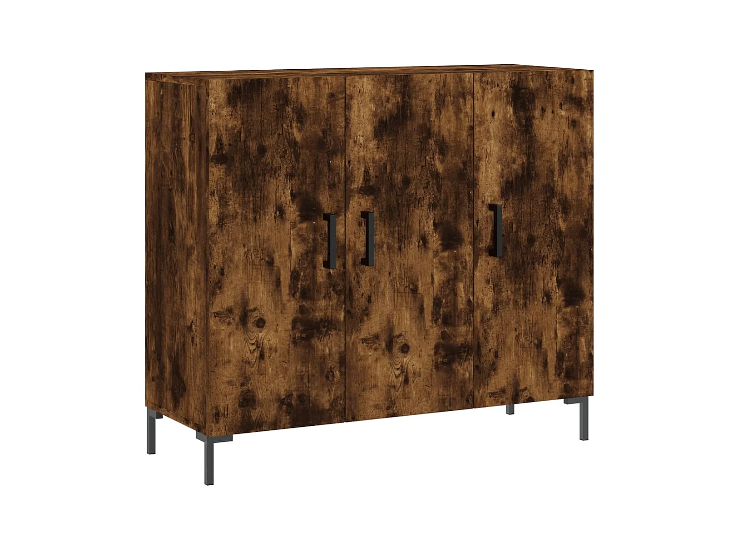 Aparador de madera de ingeniería roble ahumado 90x34x80 cm ES93325