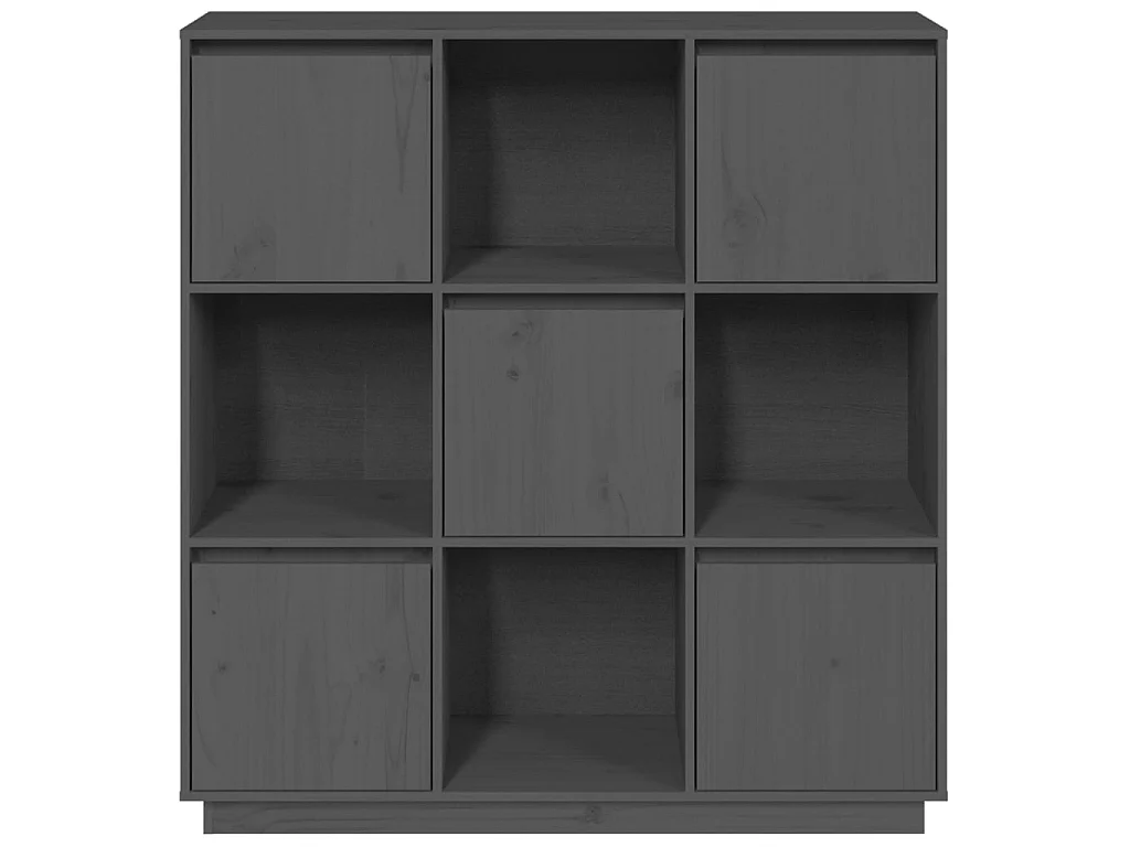 Buffet haut Gris 110,5x35x117 cm Bois massif de pin EGER62922