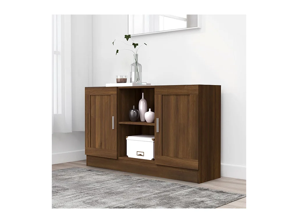 Buffet Chêne marron 120x30,5x70 cm Bois d'ingénierie EGER52615