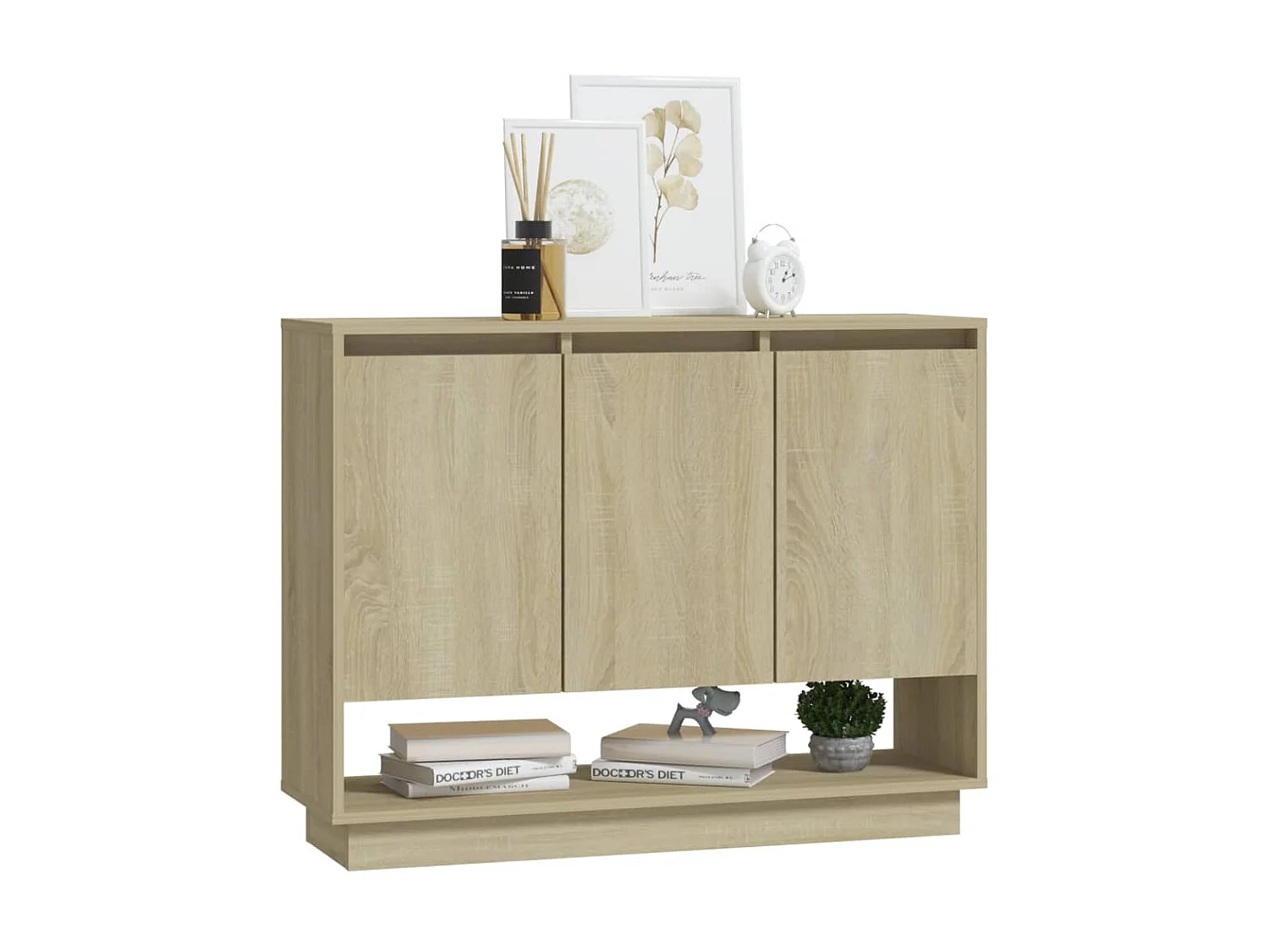 Buffet Chêne sonoma 97x31x75 cm Aggloméré EGER68826