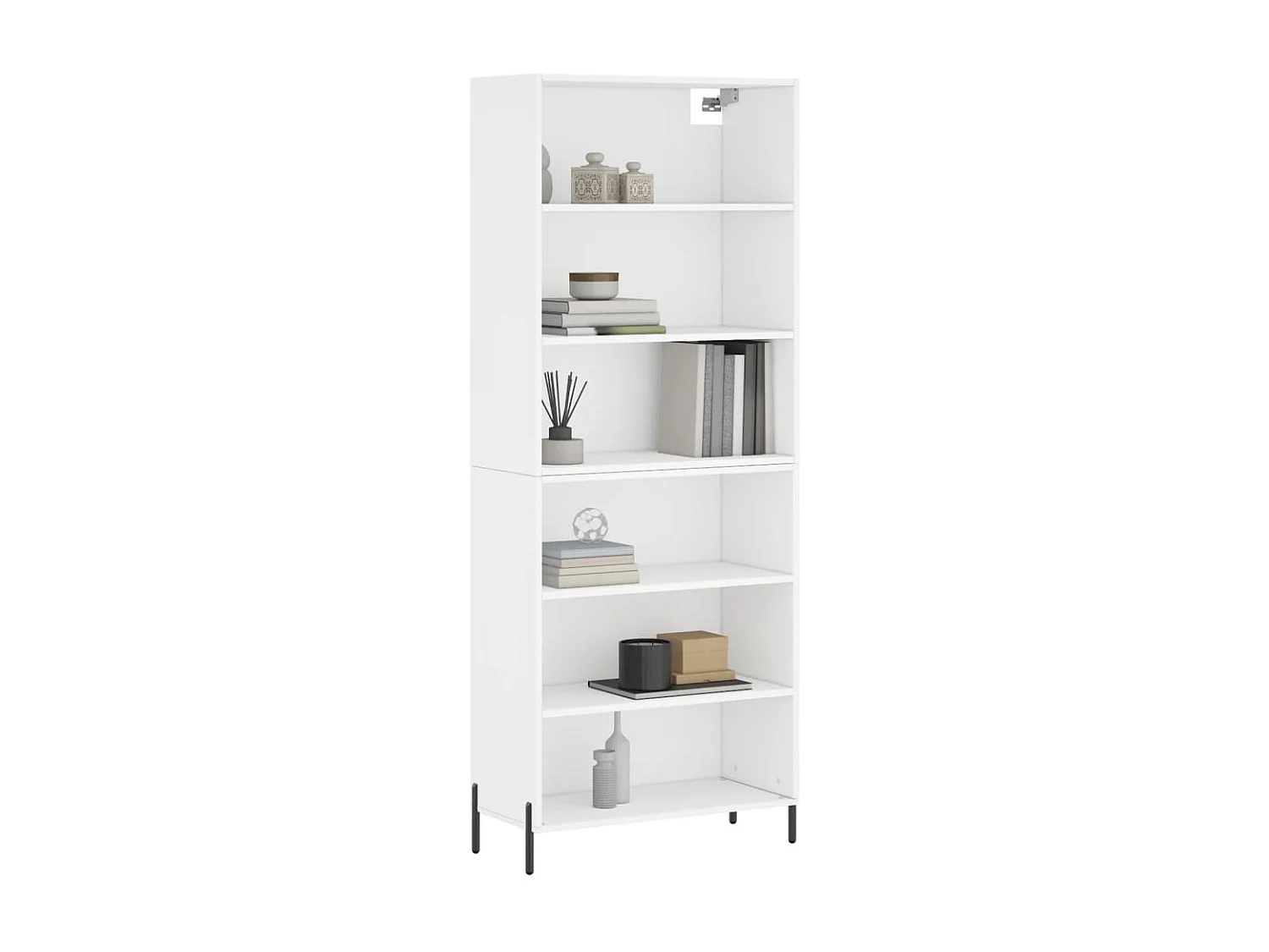 Highboard,Kommode Weiß 69,5x32,5x180 cm Holzwerkstoff -gkd43245