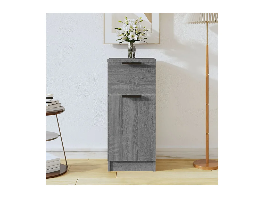 Buffet Sonoma gris 30x30x70 cm Bois d'ingénierie QWE77242