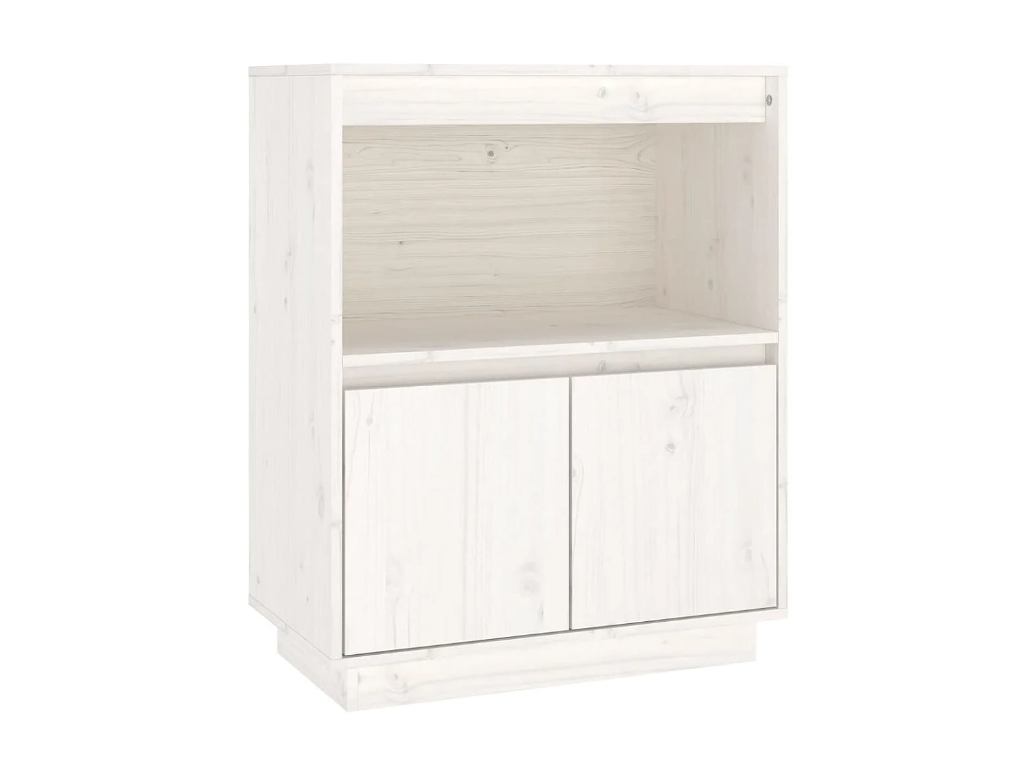 Dressoir 60x34x75 cm massief grenenhout wit NL426892