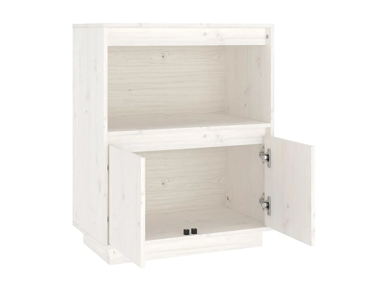Dressoir 60x34x75 cm massief grenenhout wit NL426892