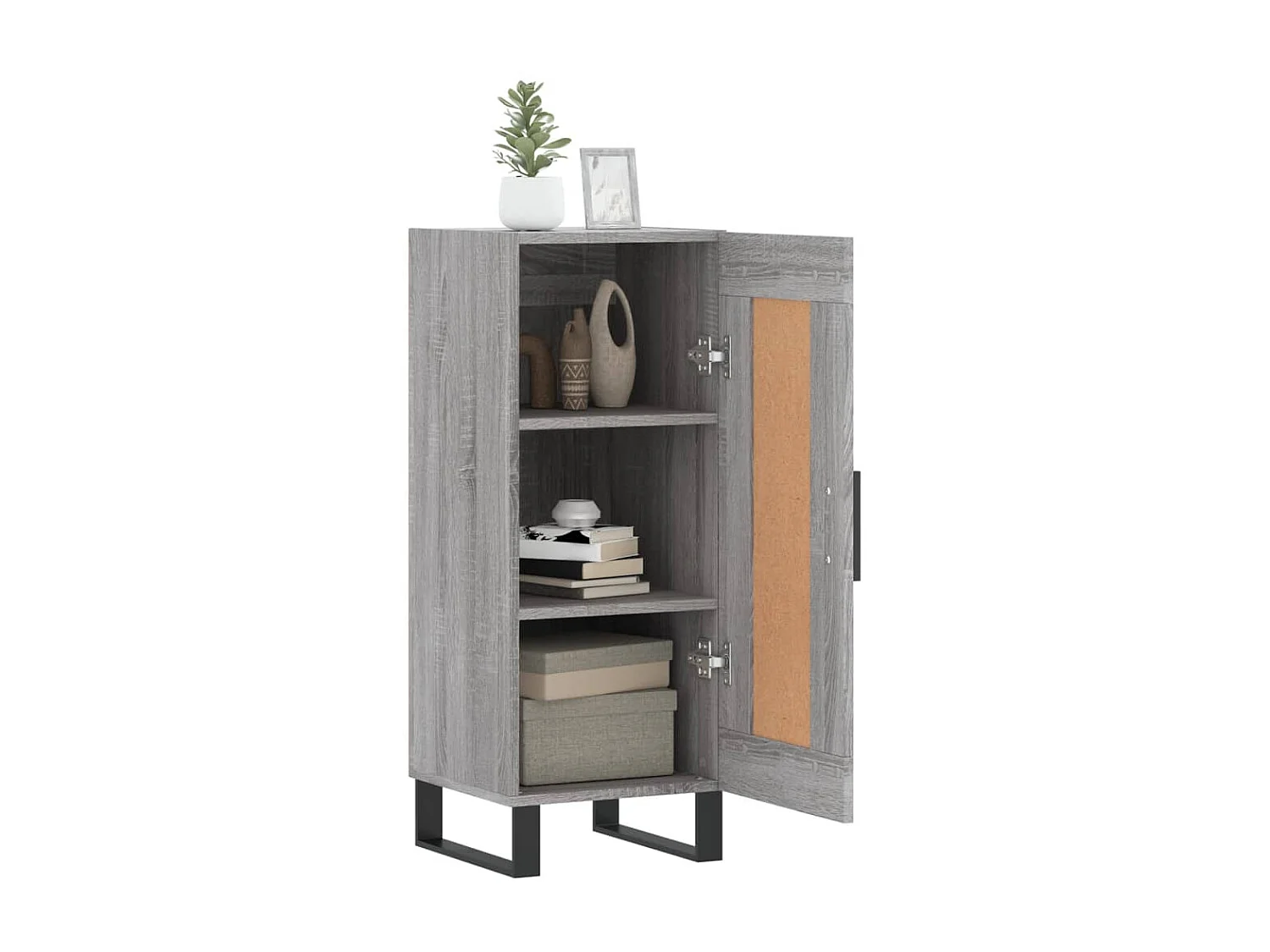 Buffet Sonoma gris 34,5x34x90 cm Bois d'ingénierie QWE69163