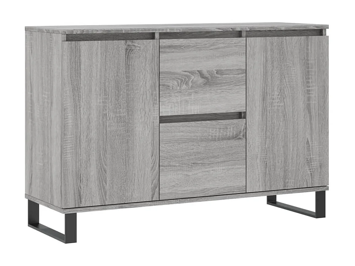 Buffet sonoma gris 104x35x70 cm bois d'ingénierie QWE95245