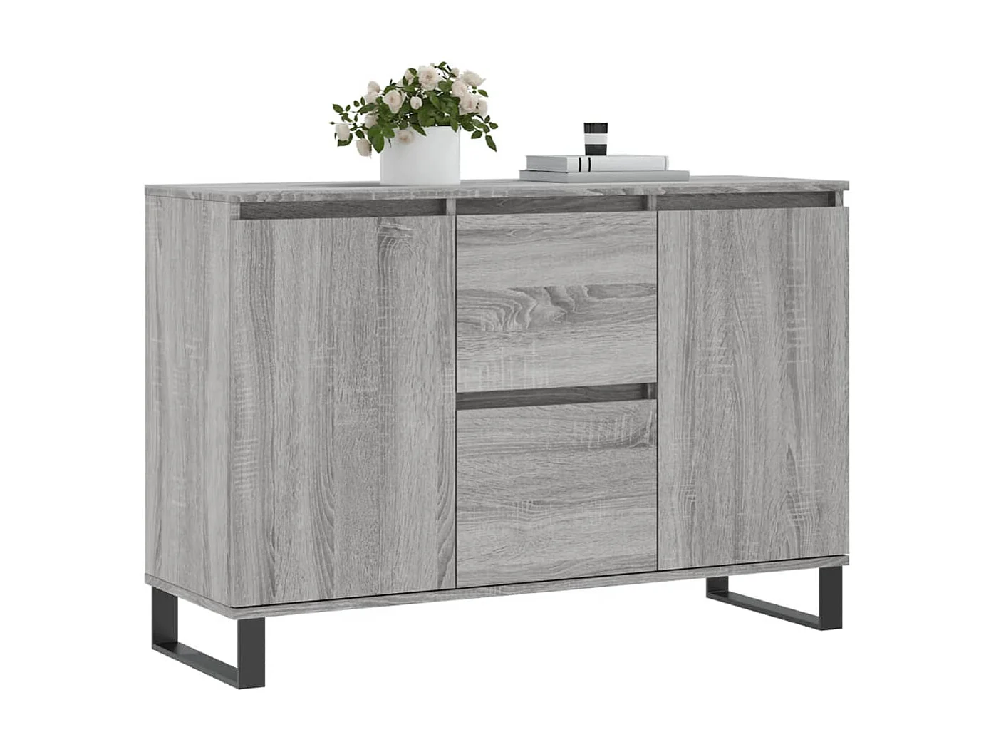 Buffet sonoma gris 104x35x70 cm bois d'ingénierie QWE95245