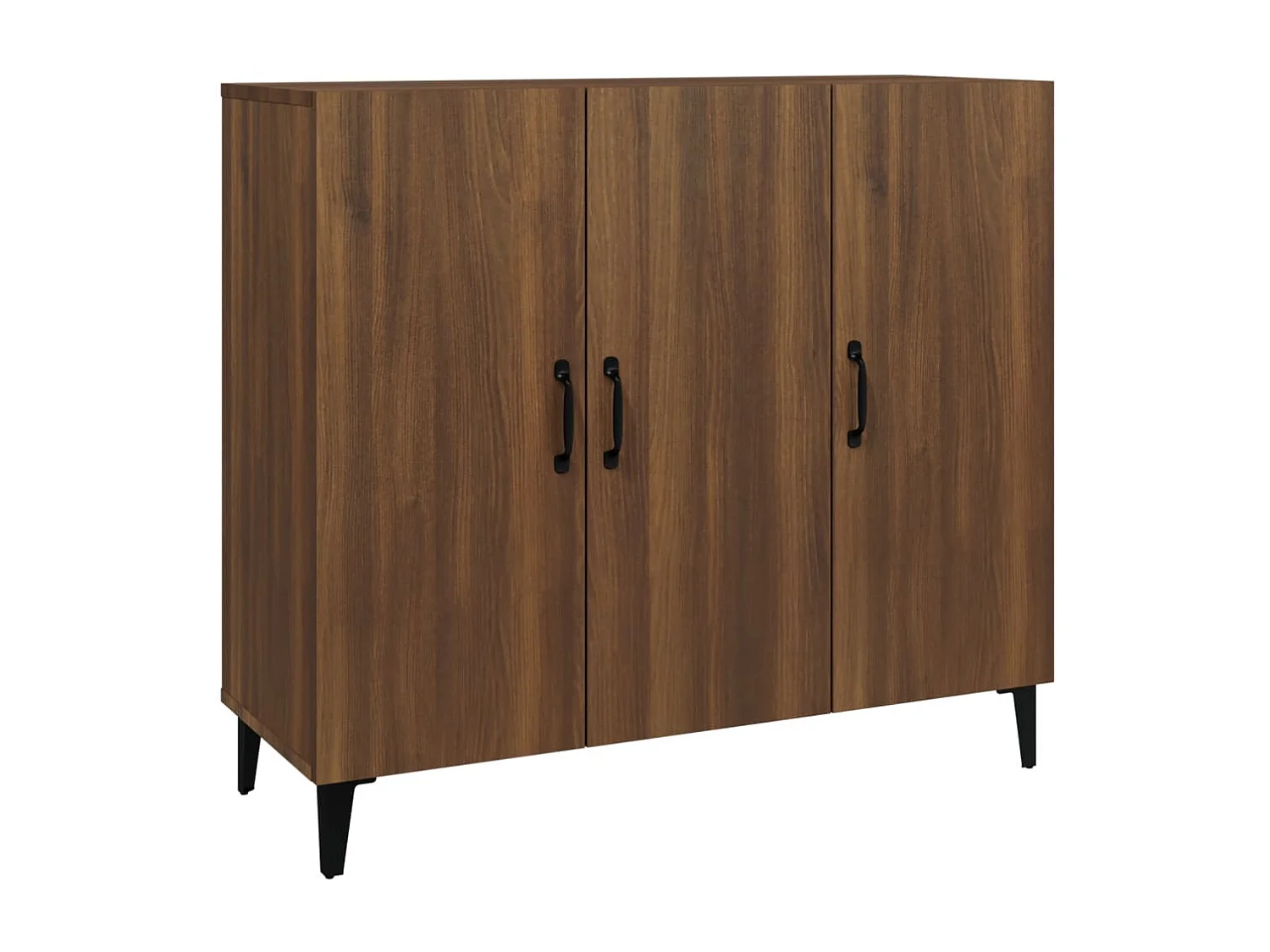 Dressoir 90x34x80 cm bewerkt hout bruin eikenkleur NL73046