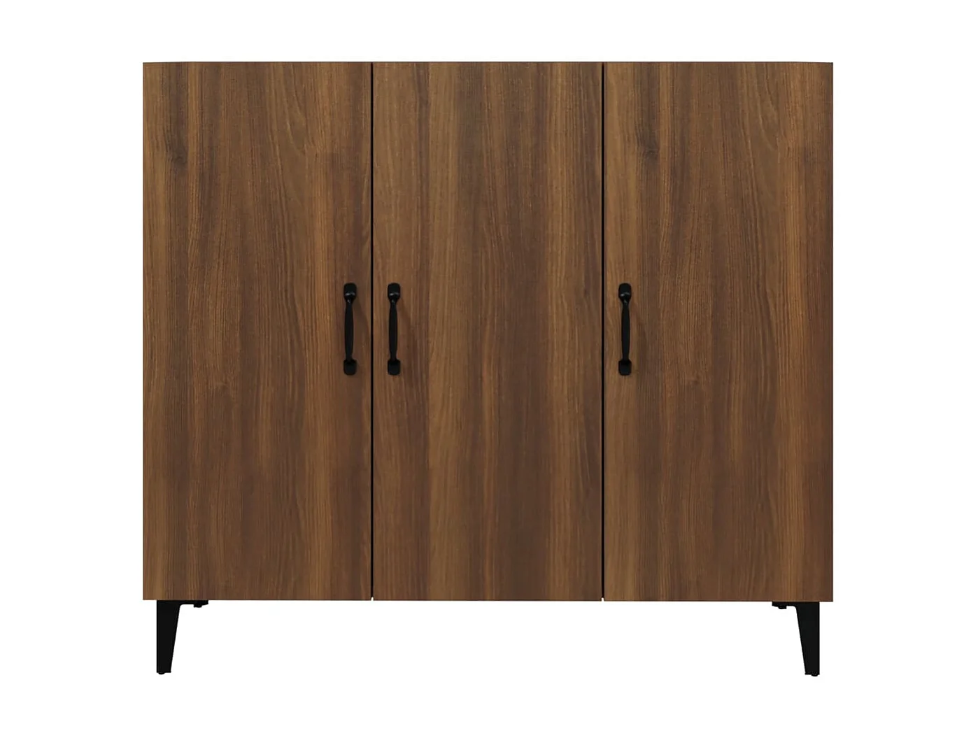 Dressoir 90x34x80 cm bewerkt hout bruin eikenkleur NL73046