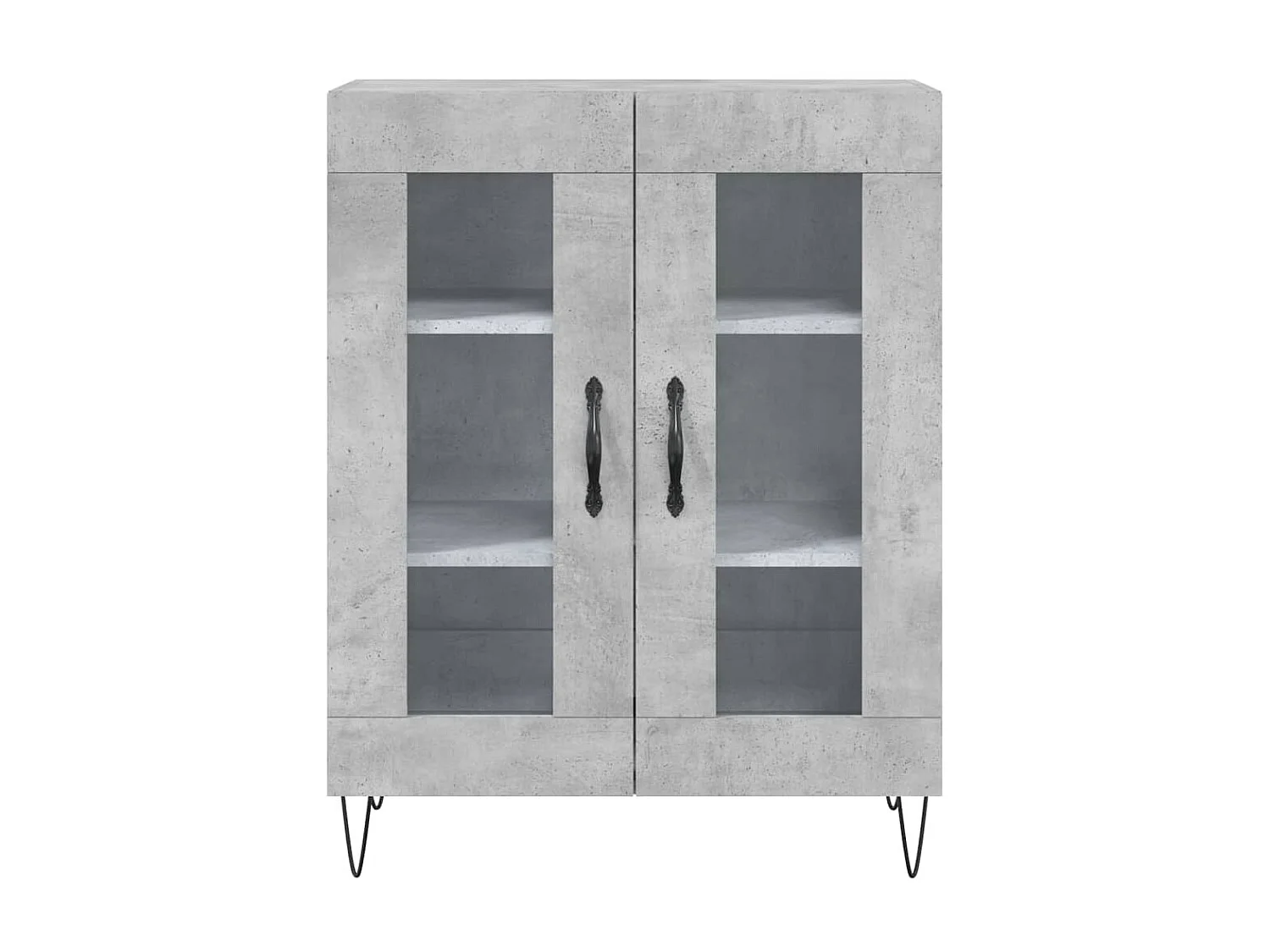 Buffet gris béton 69,5x34x90 cm bois d'ingénierie QWE14021