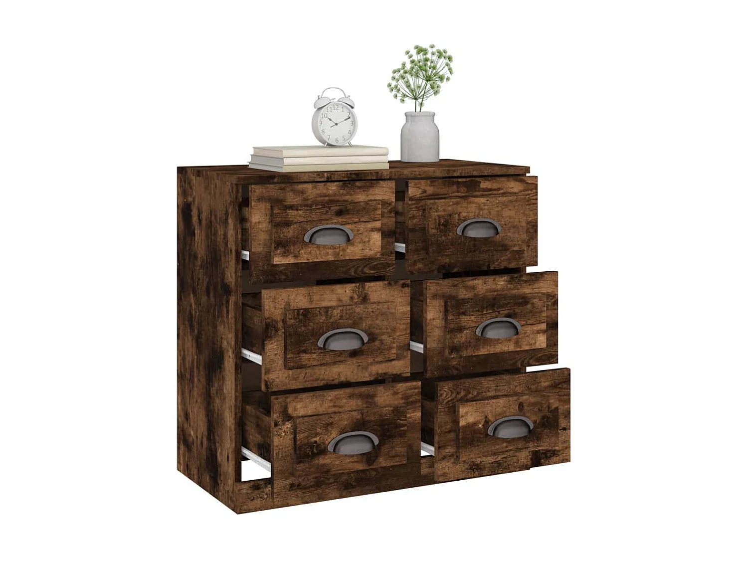Buffet chêne fumé 70x35,5x67,5 cm bois d'ingénierie EGER99377