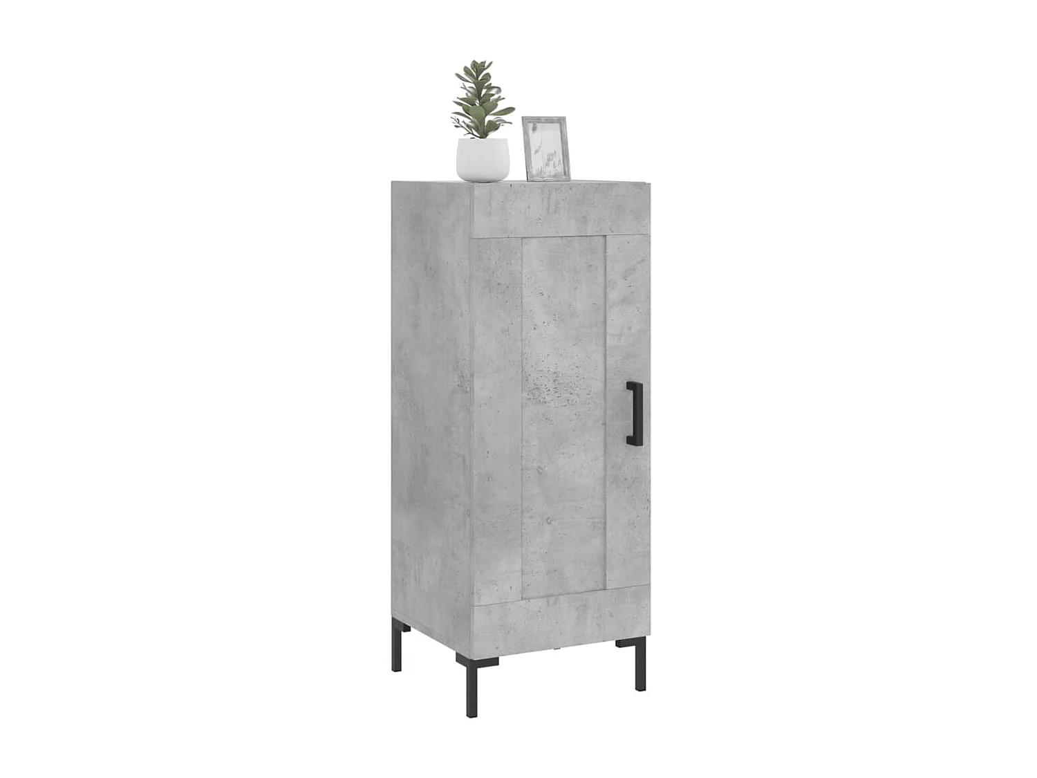 Aparador de madera contrachapada gris hormigón 34,5x34x90 cm ES90678