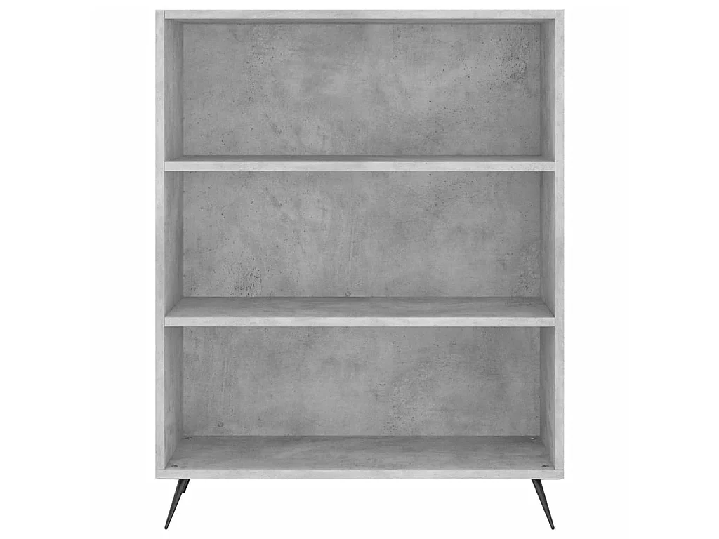 Buffet haut gris béton 69,5x32,5x180 cm bois d'ingénierie QWE15443