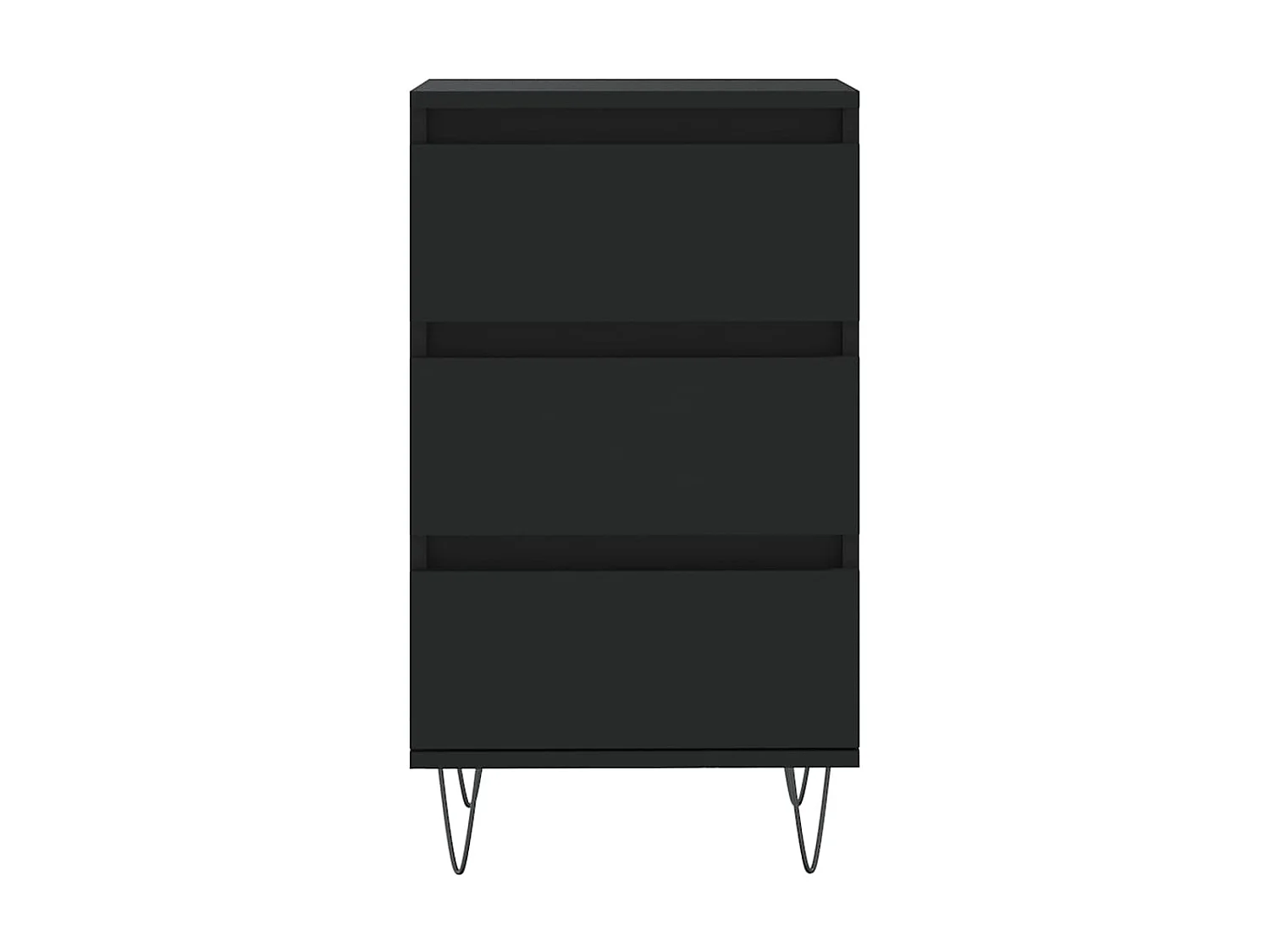 Aparador madera de ingeniería negro 40x35x70 cm ES81887