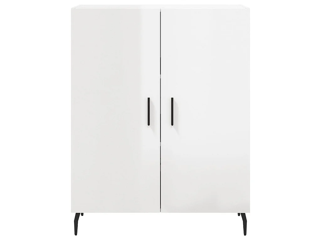 Buffet Blanc brillant 69,5x34x90 cm Bois d'ingénierie QWE25585