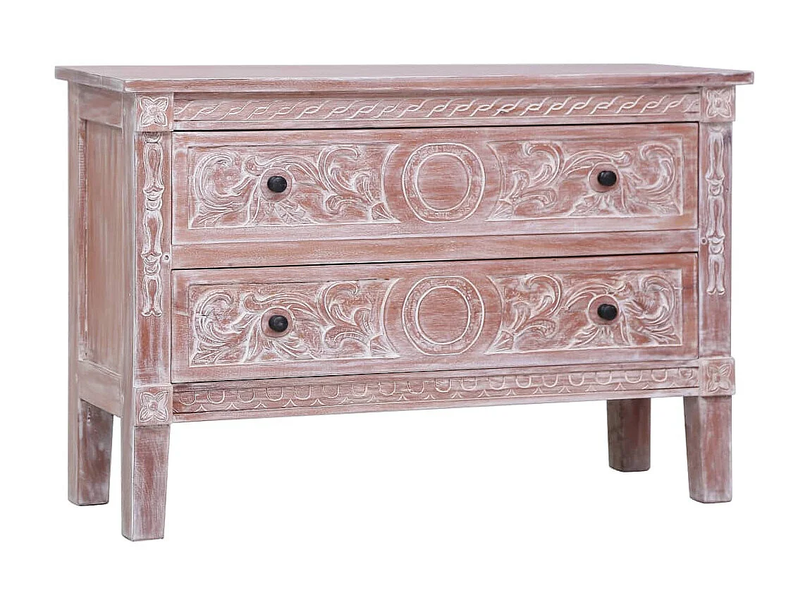 Dressoir met 2 lades 90x30x60 cm massief mahoniehout NL575105