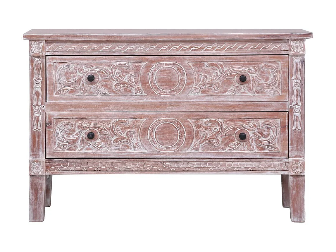 Dressoir met 2 lades 90x30x60 cm massief mahoniehout NL575105