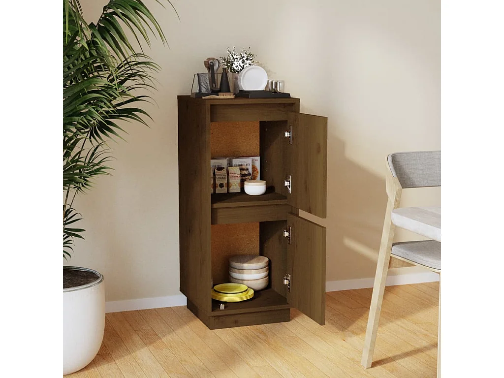 Dressoir 31,5x34x75 cm massief grenenhout honingbruin NL421572