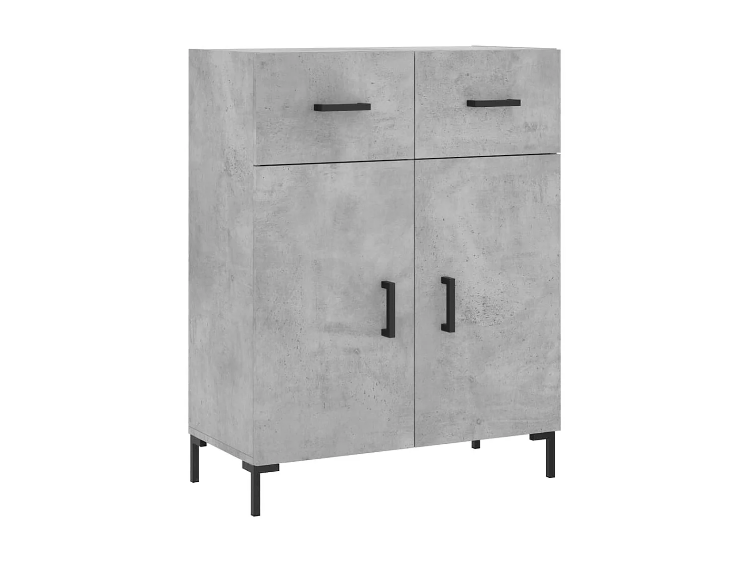 Buffet gris béton 69,5x34x90 cm bois d'ingénierie QWE71137