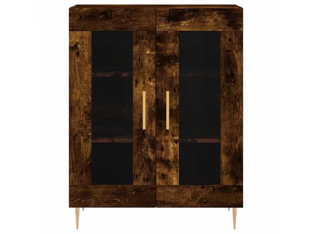 Buffet chêne fumé 69,5x34x90 cm bois d'ingénierie QWE20039