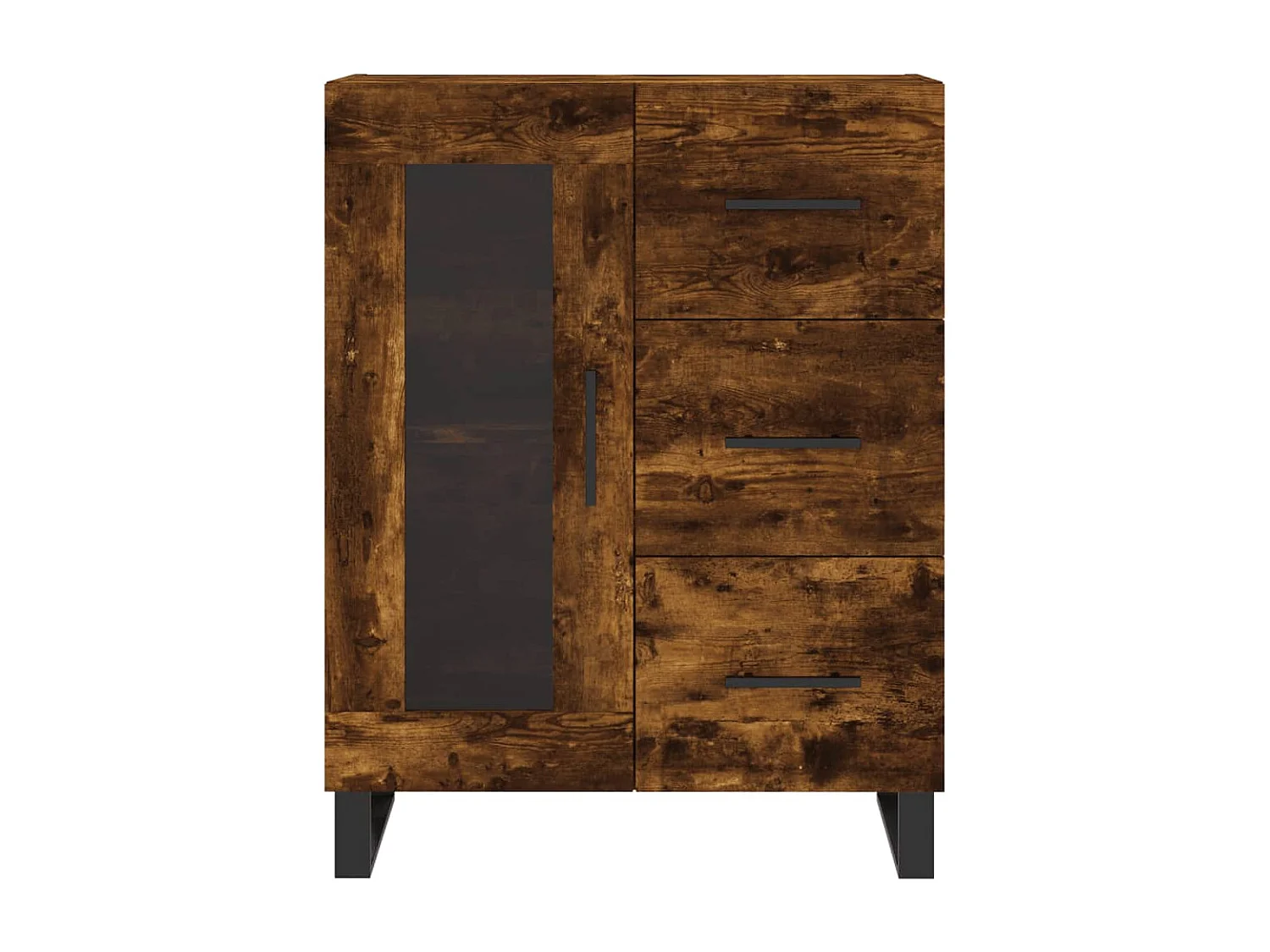 Buffet chêne fumé 69,5x34x90 cm bois d'ingénierie QWE47605