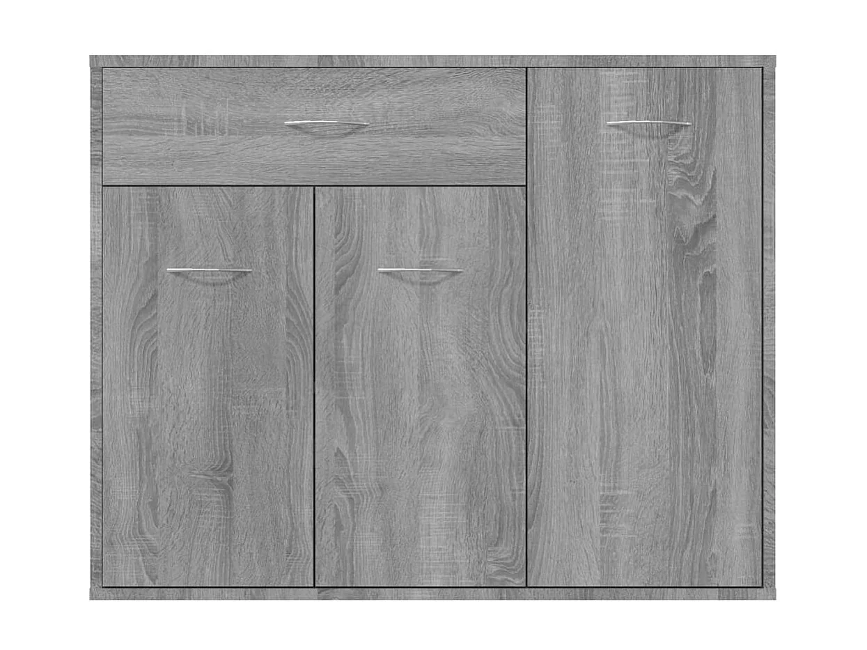 Dressoir 88x30x70 cm bewerkt hout grijs sonoma eikenkleurig NL280028