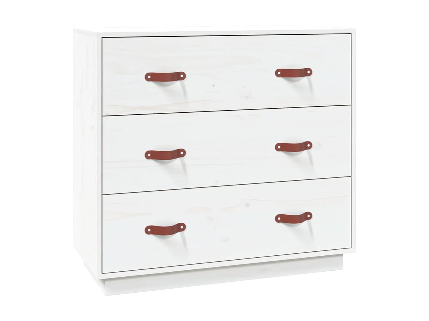 Dressoir 80x40x75 cm massief grenenhout wit NL415702