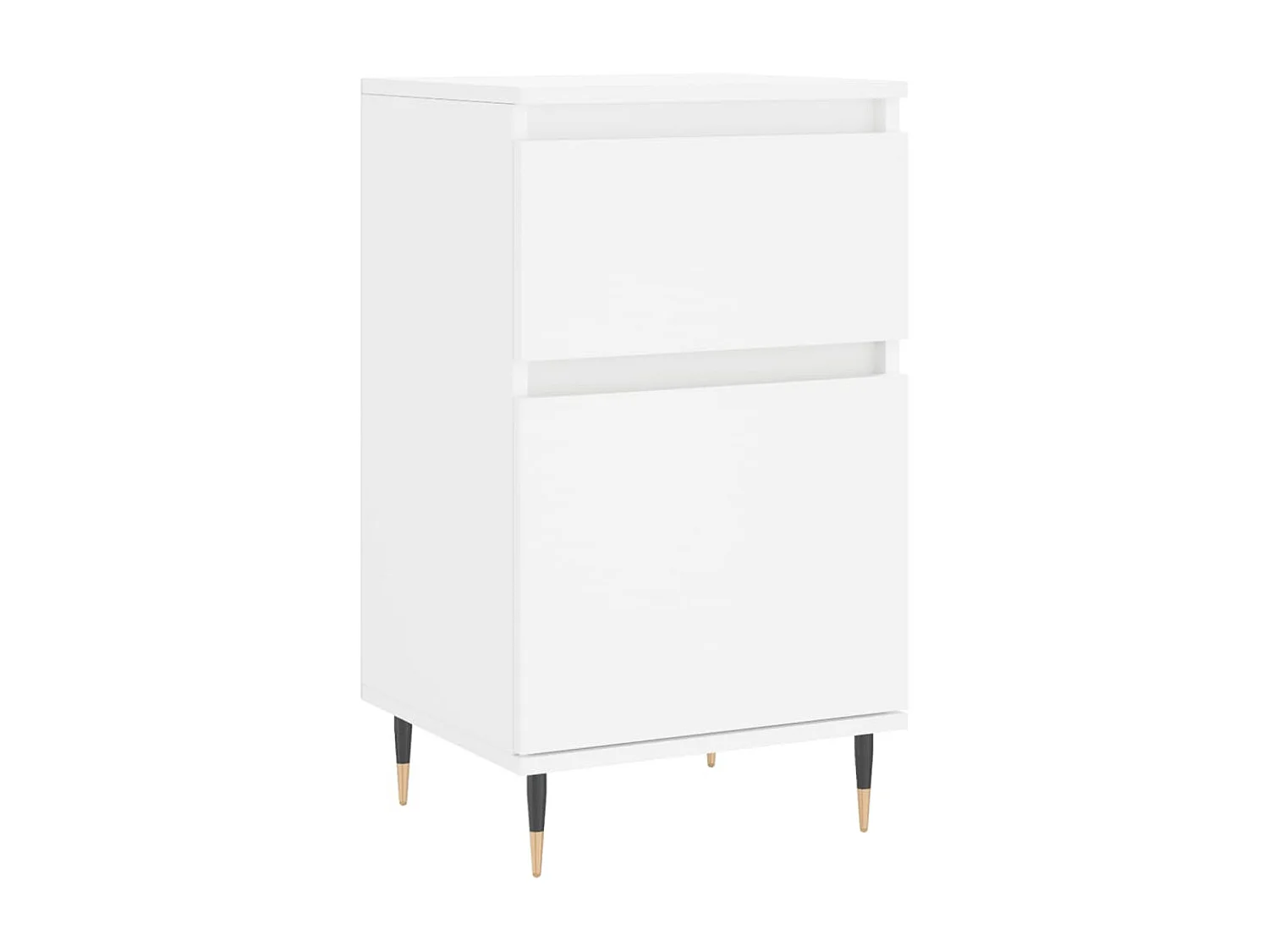 lot de 2 Buffets blanc 40x35x70 cm bois d’ingénierie QWE44423