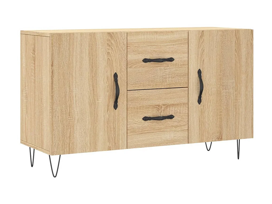 Buffet chêne sonoma 100x36x60 cm bois d'ingénierie QWE89041