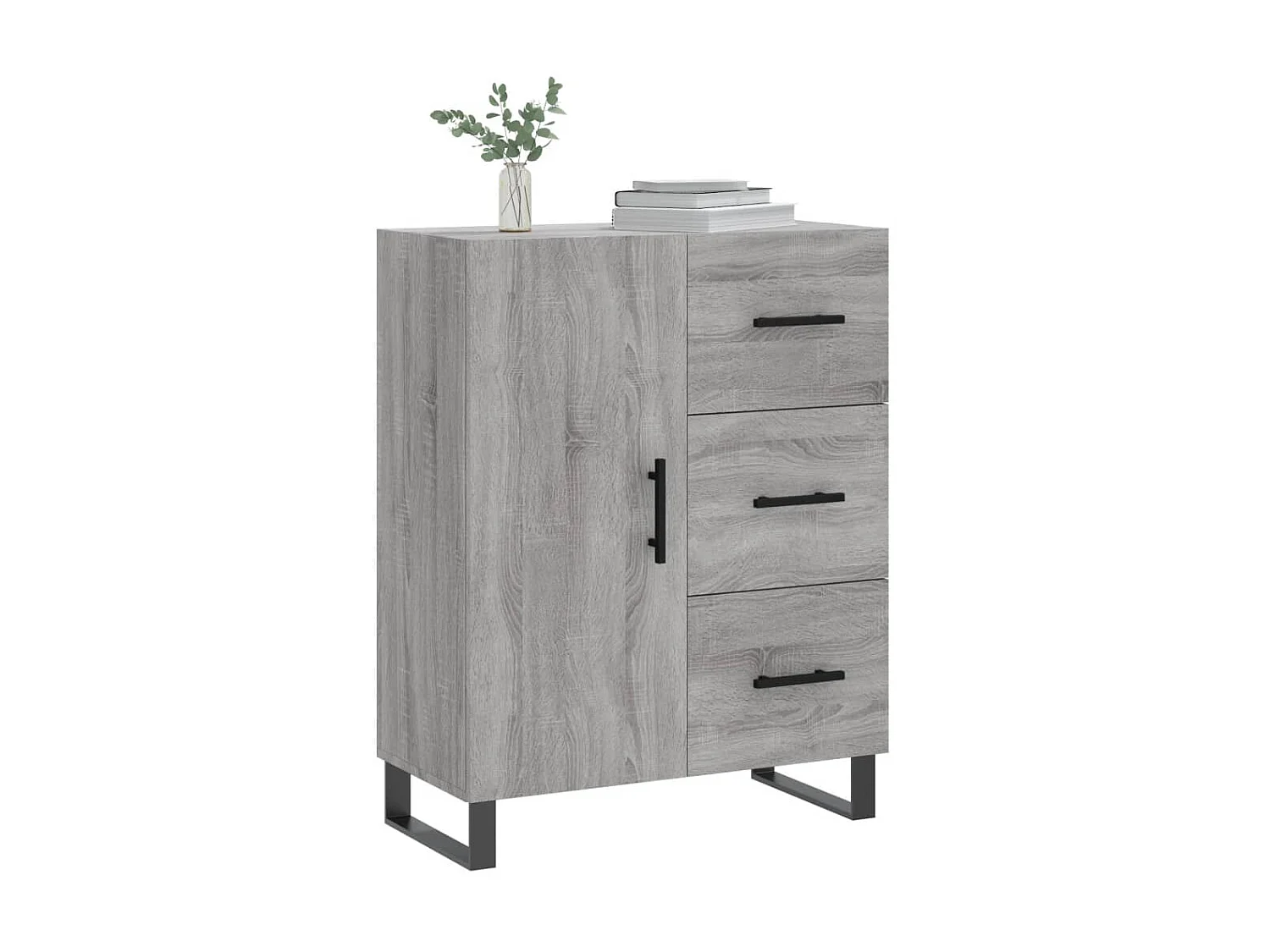 Buffet sonoma gris 69,5x34x90 cm bois d'ingénierie QWE71056
