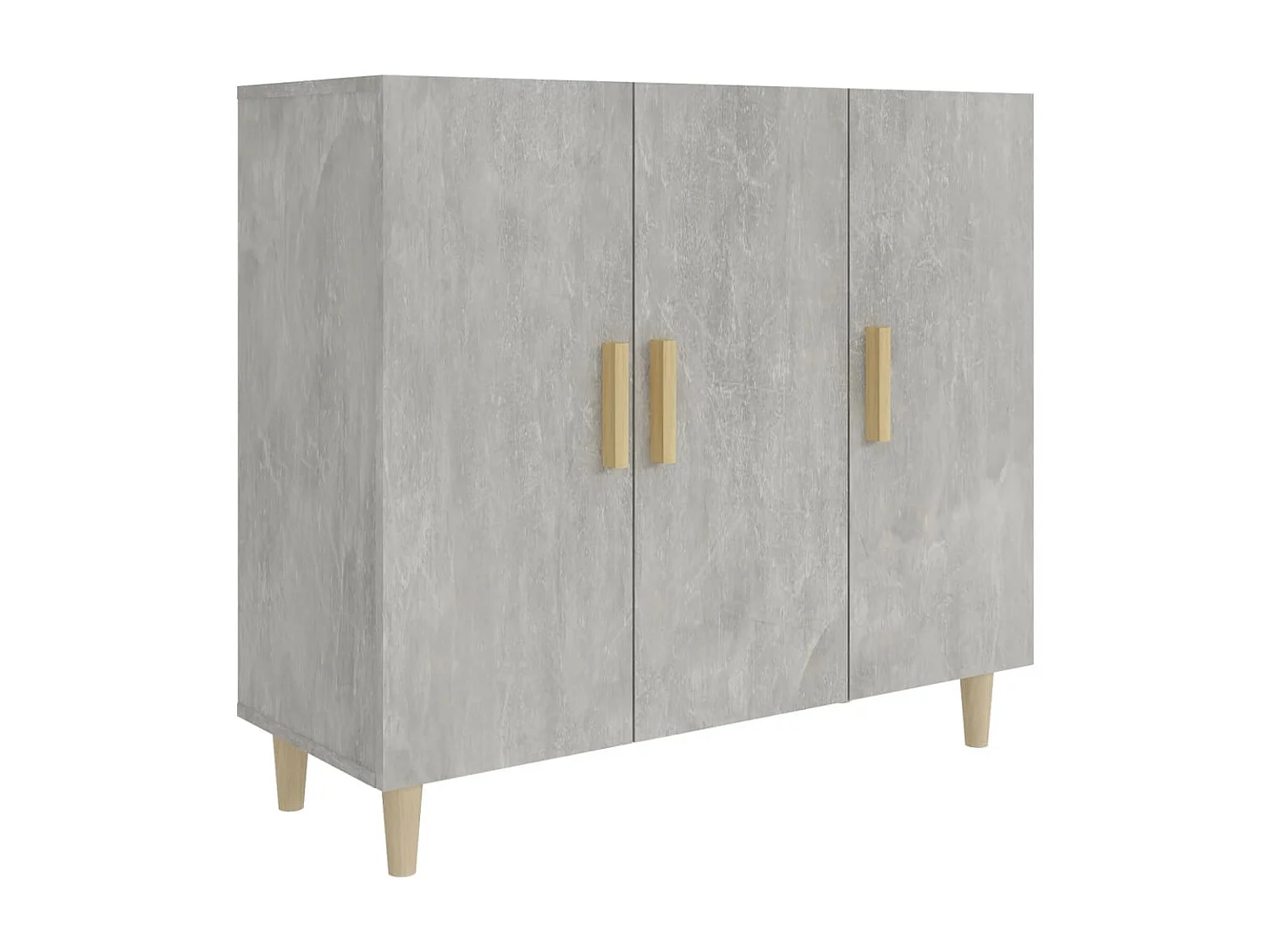 Buffet gris béton 90x34x80 cm bois d'ingénierie EGER75179