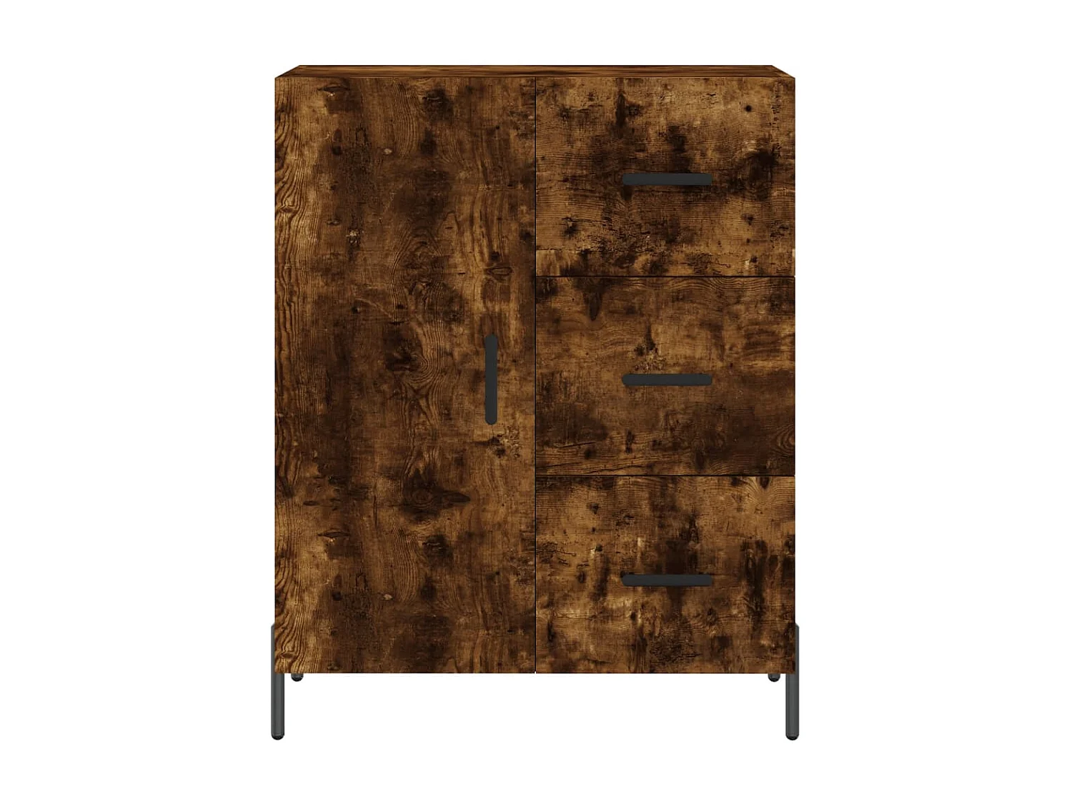 Buffet chêne fumé 69,5x34x90 cm bois d'ingénierie QWE21763