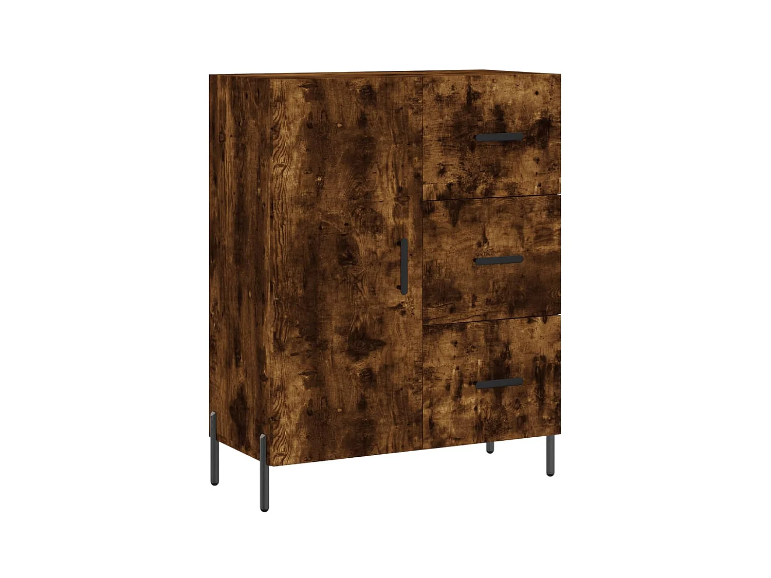 Dressoir 69,5x34x90 cm bewerkt hout gerookt eikenkleurig NL43693