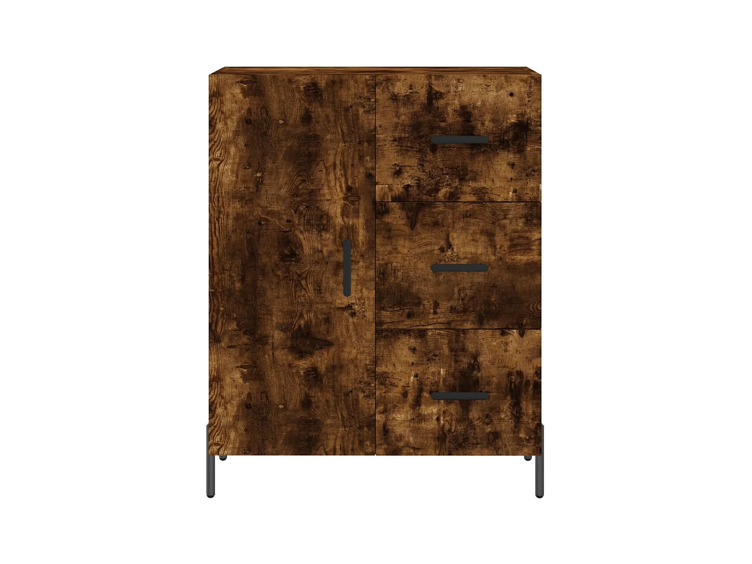 Dressoir 69,5x34x90 cm bewerkt hout gerookt eikenkleurig NL43693