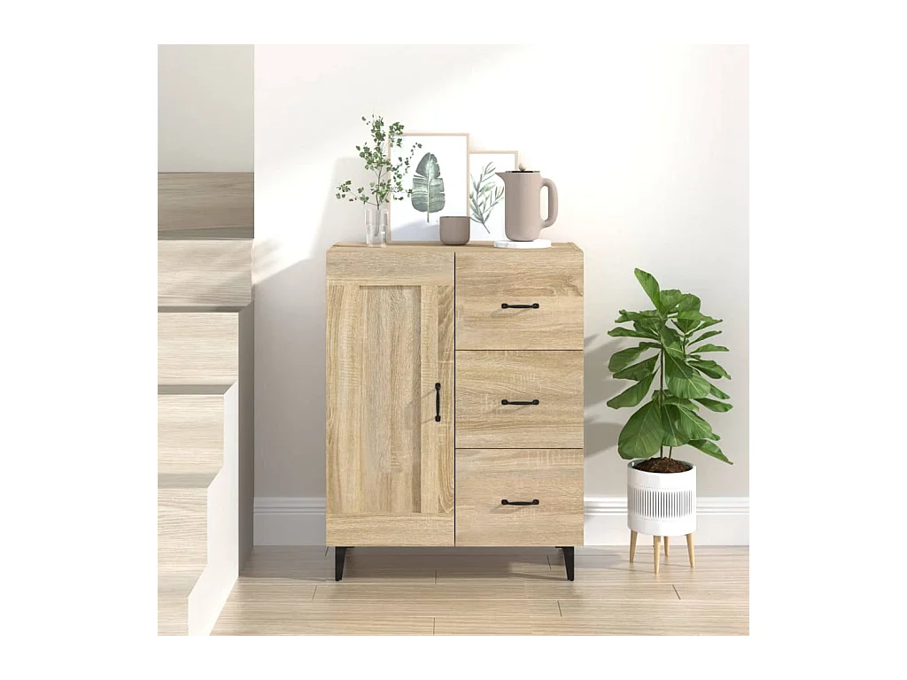 Buffet Chêne sonoma 69,5x34x90 cm Bois d'ingénierie EGER20702