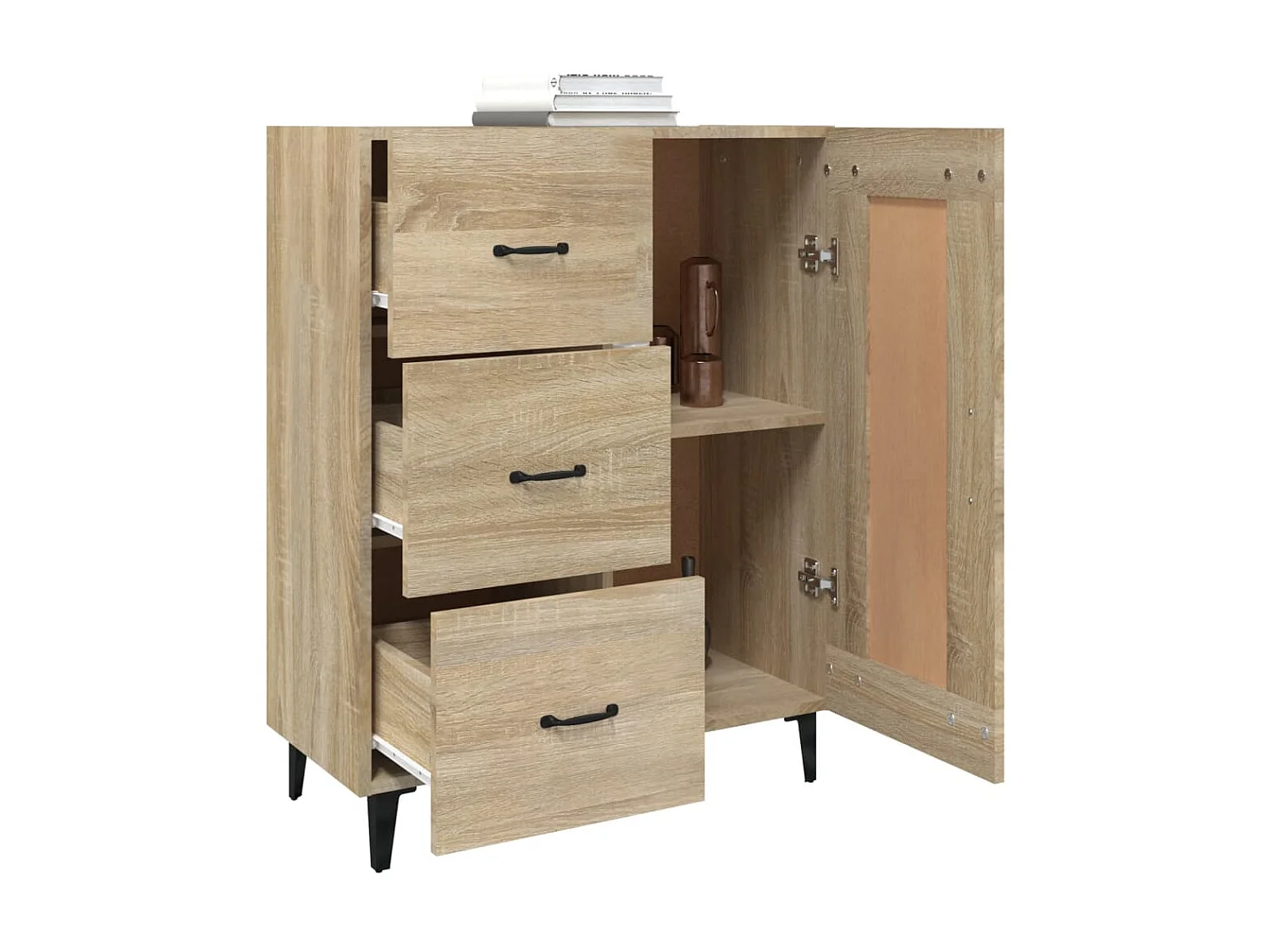 Buffet Chêne sonoma 69,5x34x90 cm Bois d'ingénierie EGER20702