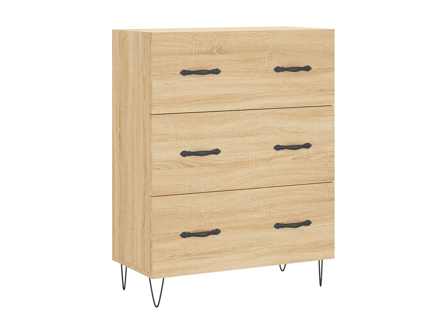 Buffet chêne sonoma 69,5x34x90 cm bois d'ingénierie QWE74006