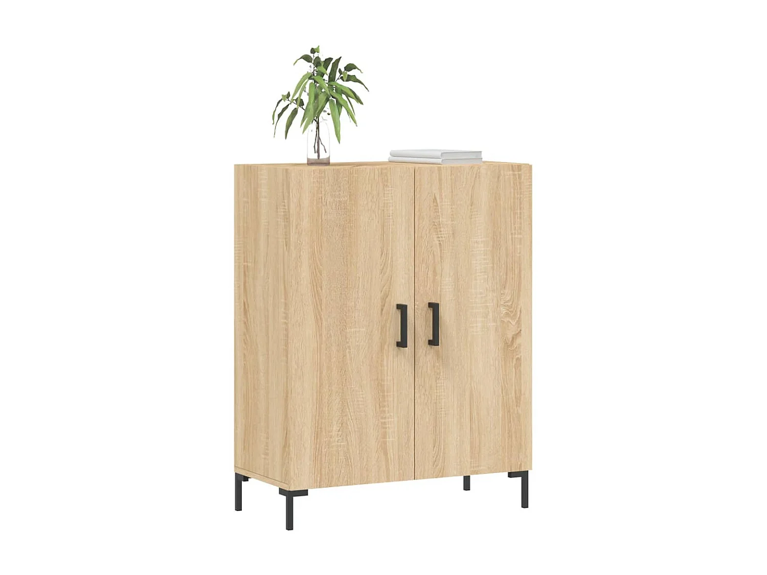 Buffet chêne sonoma 69,5x34x90 cm bois d'ingénierie QWE34612