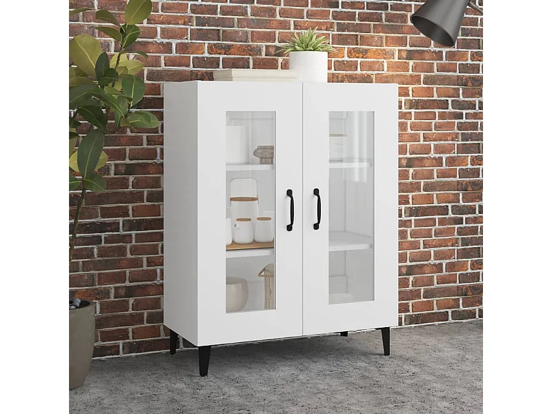 Buffet blanc 69,5x34x90 cm bois d'ingénierie EGER27377