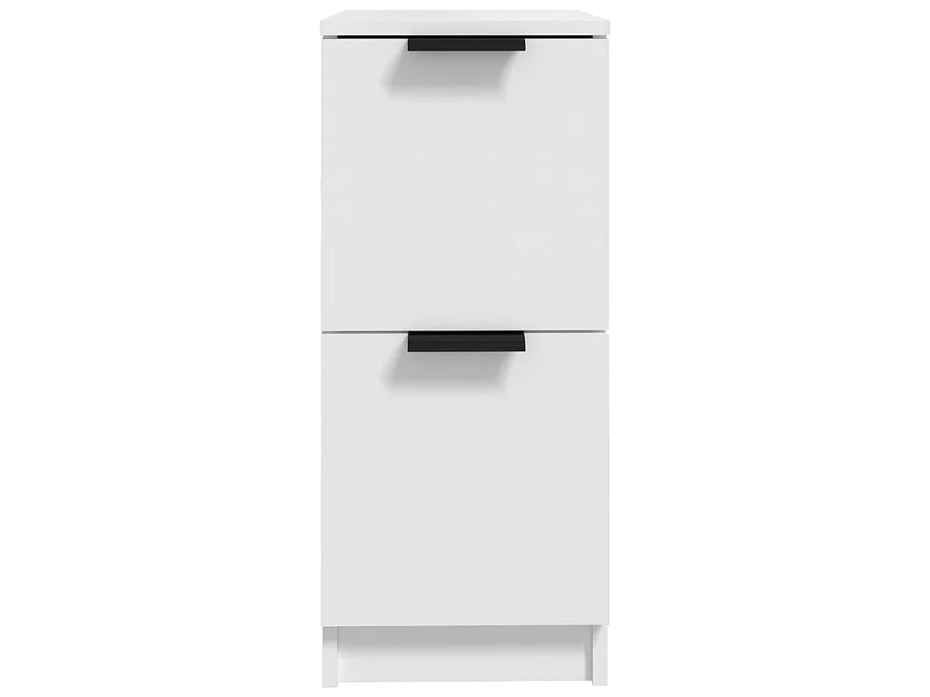 Dressoirs 2 st 30x30x70 cm bewerkt hout wit NL597005