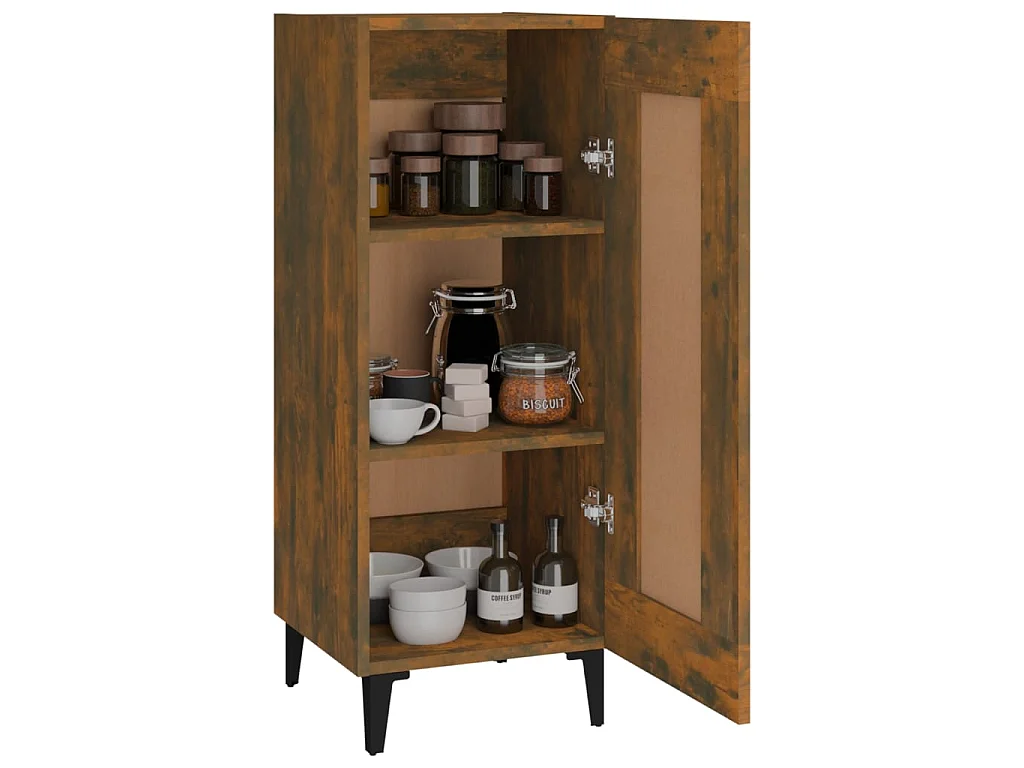 Dressoir 34,5x34x90 cm bewerkt hout gerookt eiken NL53954