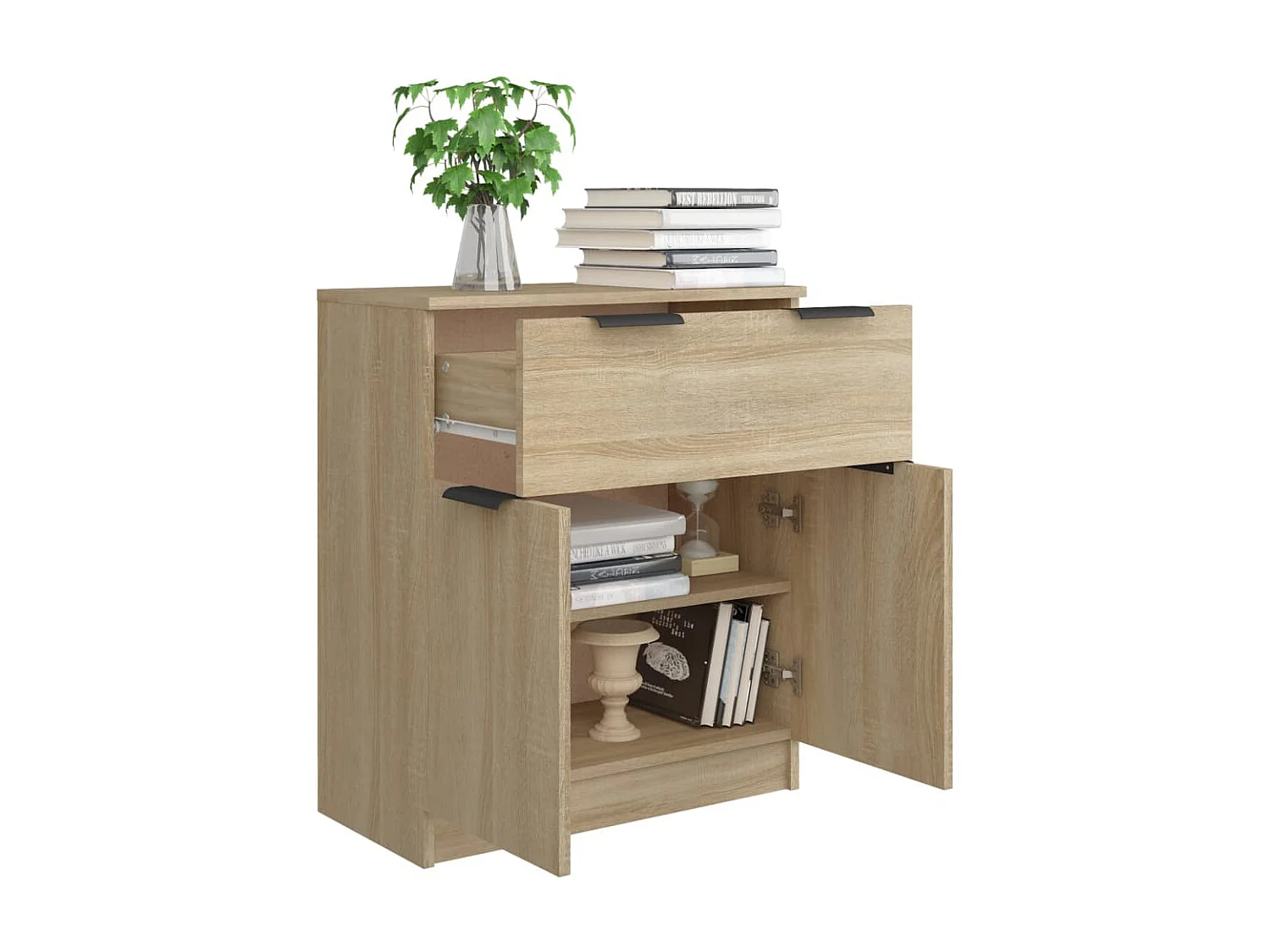 Buffet Chêne sonoma 60x30x70 cm Bois d'ingénierie EGER88873