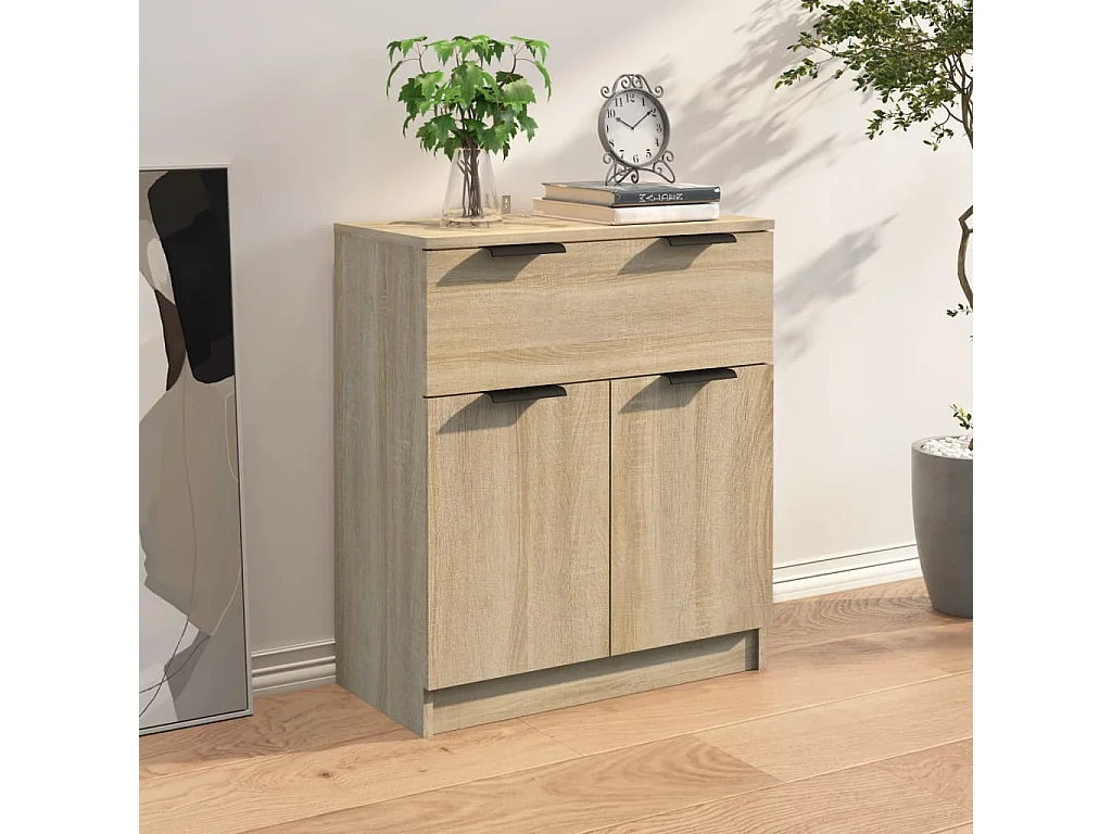 Buffet Chêne sonoma 60x30x70 cm Bois d'ingénierie EGER88873