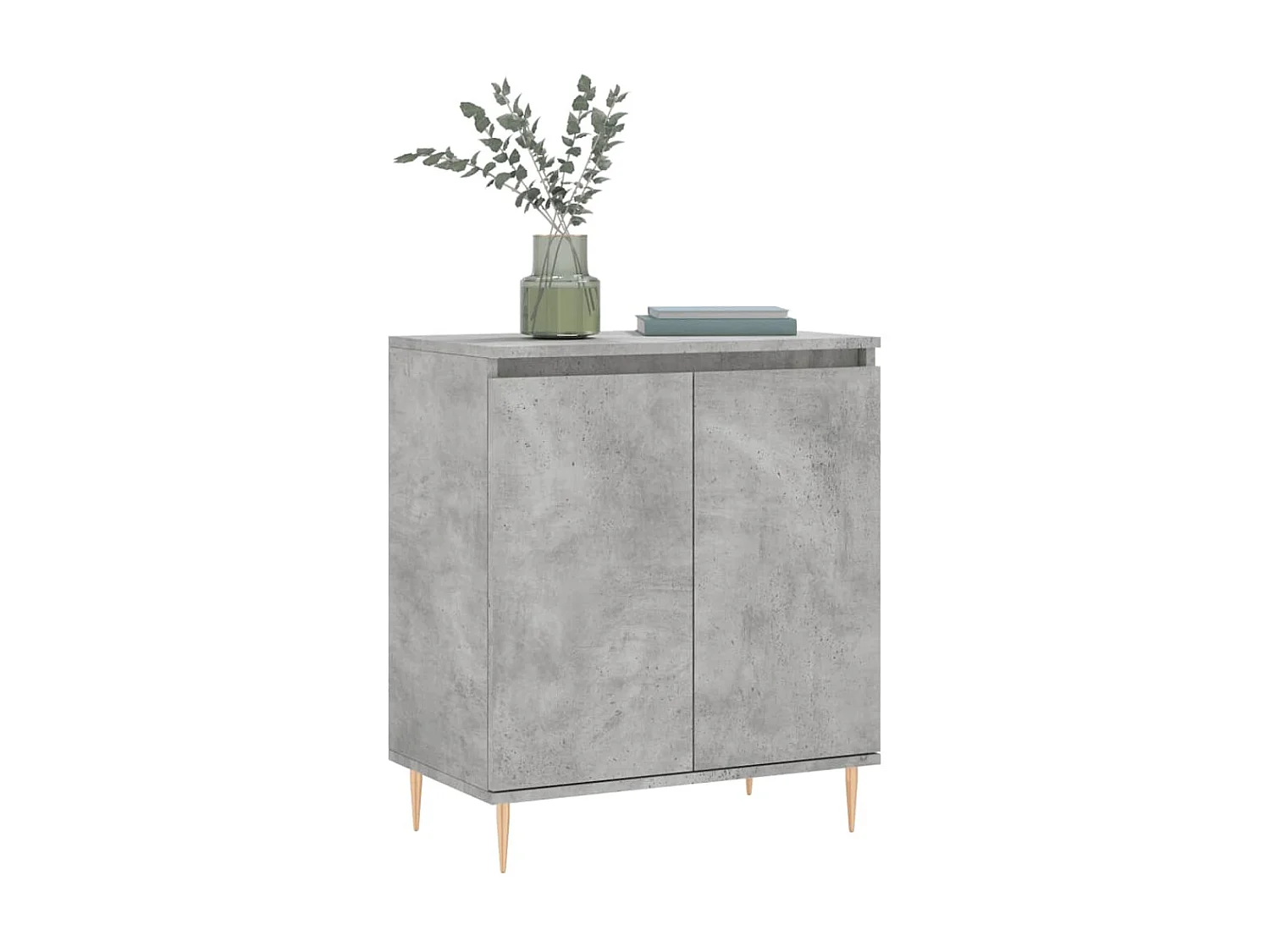 Buffet Gris béton 60x35x70 cm Bois d'ingénierie QWE50469