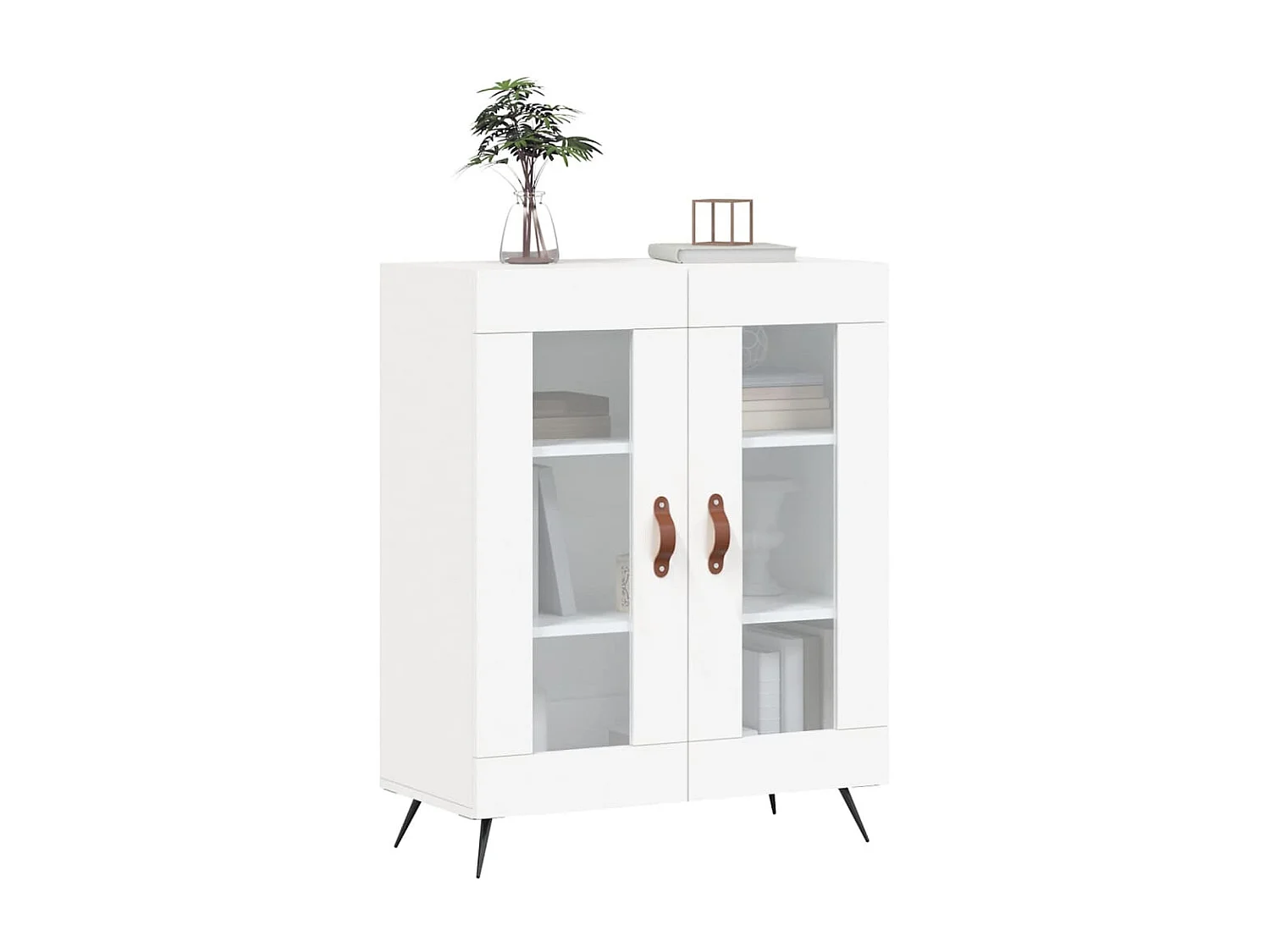 Buffet blanc 69,5x34x90 cm bois d'ingénierie QWE47071