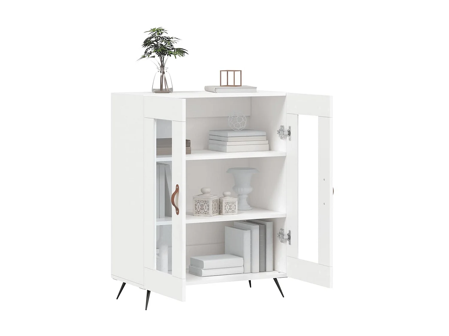 Buffet blanc 69,5x34x90 cm bois d'ingénierie QWE47071