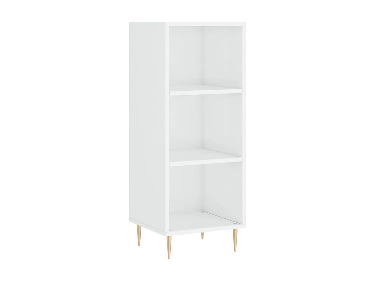 Buffet blanc brillant 34,5x32,5x90 cm bois d'ingénierie QWE50522