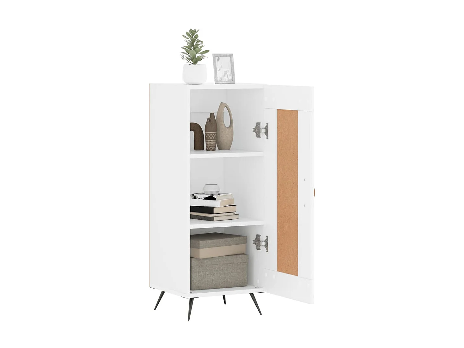 Buffet blanc 34,5x34x90 cm bois d'ingénierie QWE27034