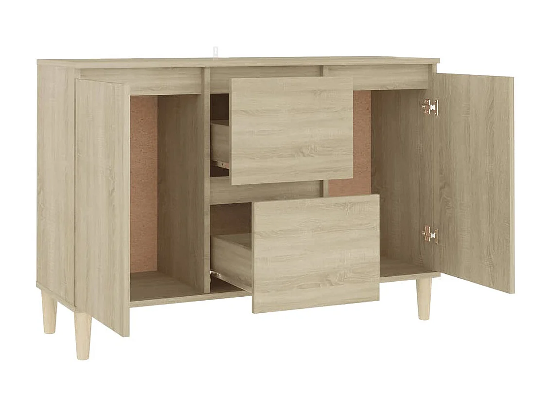 Aparador de madera contrachapada color roble 103,5x35x70 cm ES49837