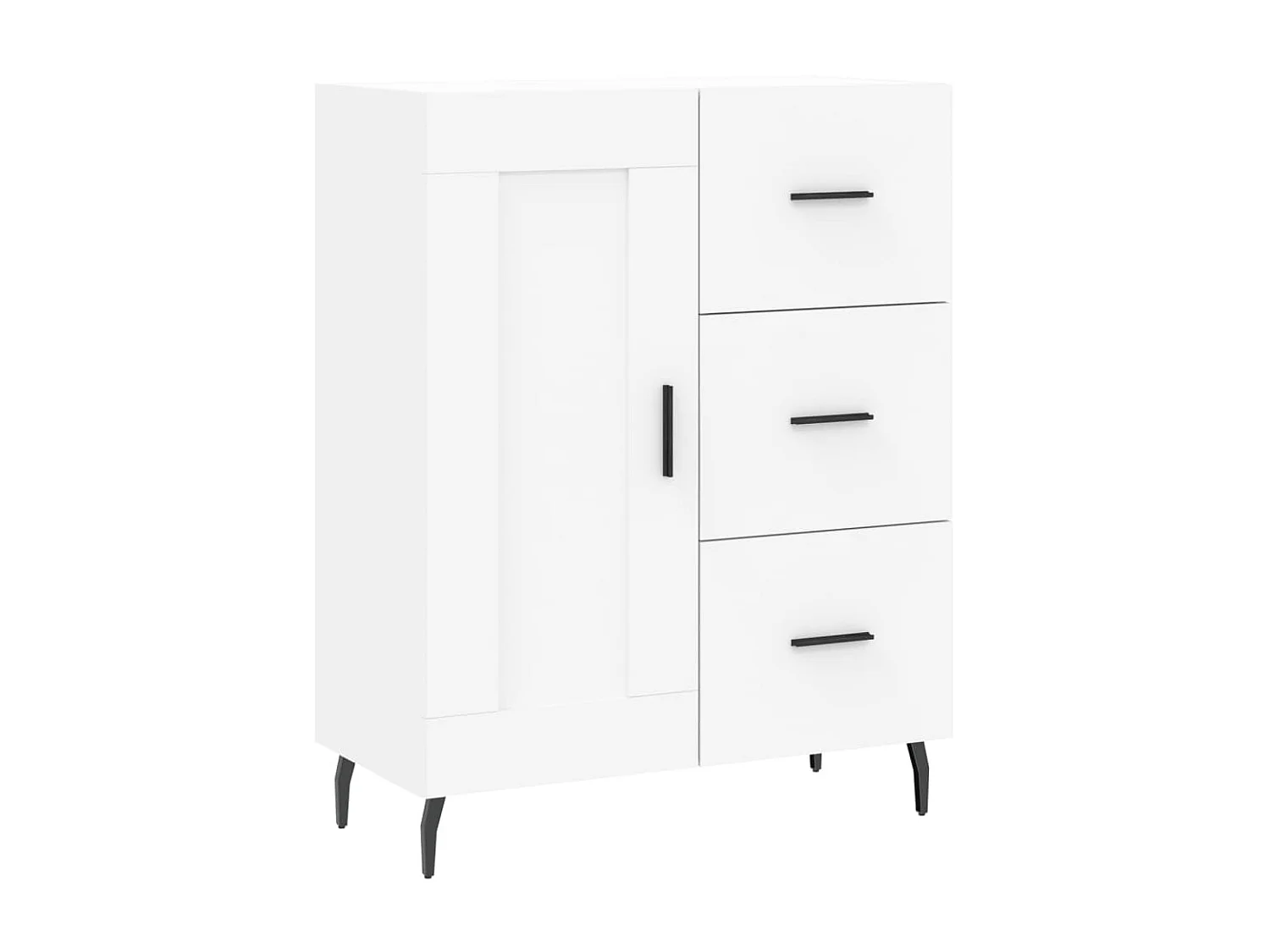 Aparador de madera de ingeniería blanco 69,5x34x90 cm ES90481